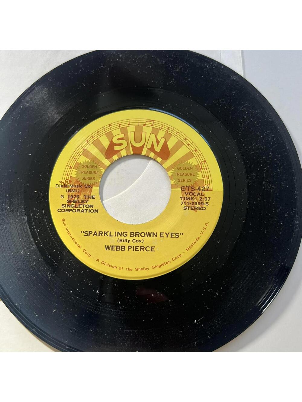 Webb Pierce – Sparkling Brown Eyes 45rpm Vinyl Record VG+ R4